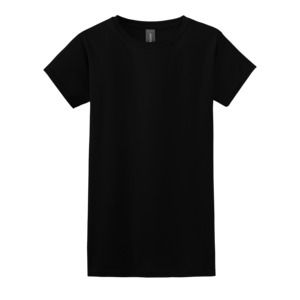 Gildan 64000L - Anillo Equipadas Spun Camiseta PARA LA MUJER Negro