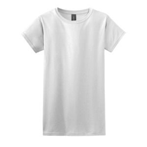 Gildan 64000L - Anillo Equipadas Spun Camiseta PARA LA MUJER Blanca