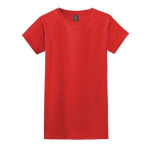 Gildan 64000L - Anillo Equipadas Spun Camiseta PARA LA MUJER Roja