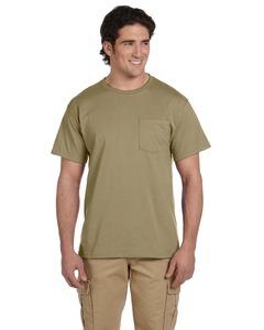 Jerzees 29P - 5.6 oz., 50/50 Heavyweight Blend™ Pocket T-Shirt  Caqui