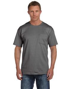 Fruit of the Loom 3931P - 5 oz., 100% Cotton HD Pocket TEE Charcoal Grey