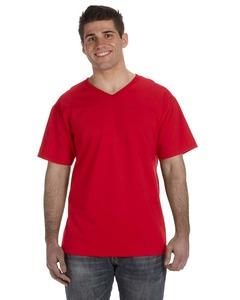Fruit of the Loom 39VR - 5 oz., 100% Heavy Cotton HD® V-Neck T-Shirt True Red