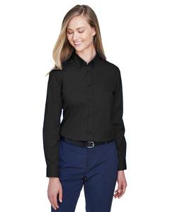 Ash City Core 365 78193 - Operate Core 365™ Ladies' Long Sleeve Twill Shirts Negro
