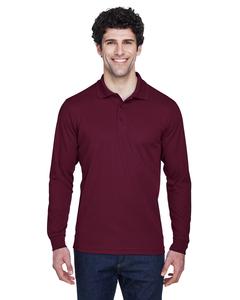 Ash City Core 365 88192 - Pinnacle Core 365™ Men's Performance Long Sleeve Pique Polos Borgoña