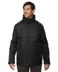 Ash City Core 365 88205T - Region Men's Tall 3-In-1 Jackets With Fleece Liner Negro