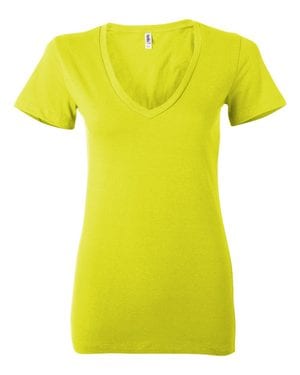 Bella+Canvas B6035 - Ladies Jersey Short-Sleeve Deep V-Neck T-Shirt