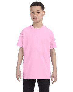 Gildan G500B - Heavy Cotton™ Youth 5.3 oz. T-Shirt (5000B) Luz de color rosa