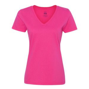 Fruit of the Loom L39VR - Ladies 5 oz., 100% Heavy Cotton HD® V-Neck T-Shirt