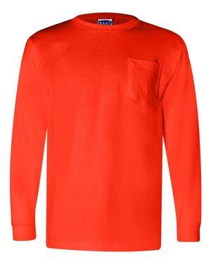 Bayside 3055 - Union-Made Long Sleeve T-Shirt with a Pocket