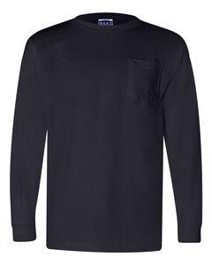 Bayside 3055 - Union-Made Long Sleeve T-Shirt with a Pocket Marina