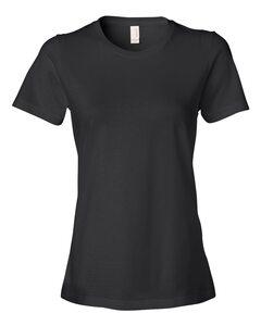 Anvil 880 - Remera ajustada a la moda para mujer  Negro