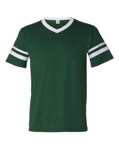 Augusta Sportswear 360 - Remera jersey con mangas con rayas Dark Green/ White