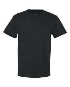 Fruit of the Loom 39VR - V-Neck Heavy Cotton 100% T-Shirt Negro