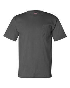 Bayside 7100 - USA-Made Short Sleeve T-Shirt with a Pocket Charcoal