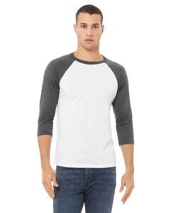 Bella+Canvas 3200 - Remera unisex báisbol Raglan manga 3/4 