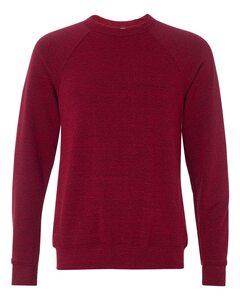 Bella+Canvas 3901 - Unisex Sponge Fleece Crewneck Sweatshirt Dark Red Triblend