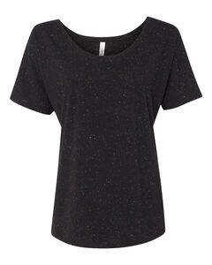 Bella+Canvas 8816 - Remera suelta simple para mujer  Black Speckled