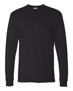 Hanes 5286 - ComfortSoft® Heavyweight Long Sleeve T-Shirt Negro