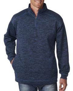 J. America 8614 - Cosmic Fleece 1/4 Zip Pullover Sweatshirt Royal Fleck