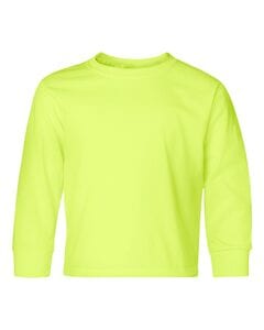 JERZEES 29BLR - Heavyweight Blend™ 50/50 Youth Long Sleeve T-Shirt Seguridad Verde