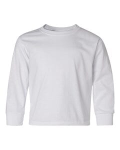 JERZEES 29BLR - Heavyweight Blend™ 50/50 Youth Long Sleeve T-Shirt Blanca