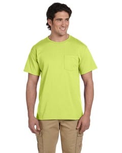 JERZEES 29MPR - Heavyweight Blend™ 50/50 T-Shirt with a Pocket Seguridad Verde
