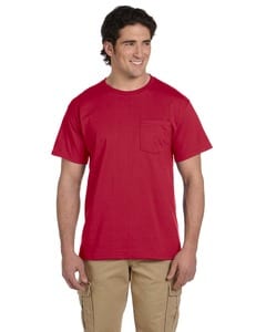 JERZEES 29MPR - Heavyweight Blend™ 50/50 T-Shirt with a Pocket True Red