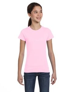 LAT 2616 - Girls' Fine Jersey Longer Length T-Shirt Rosa