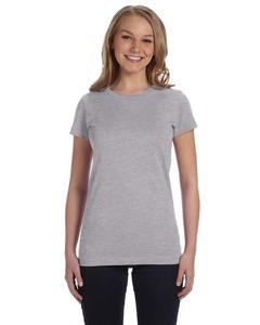 LAT 3616 - Junior Fit Fine Jersey Longer Length T-Shirt Heather
