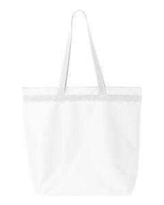 Liberty Bags 8802 - Bolsa reciclada con cierre Blanca