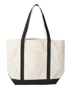 Liberty Bags 8872 - Bolso de lona de algodón de 16 onzas Natural/ Black