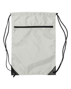 Liberty Bags 8888 - Denier Nylon Zippered Drawstring Backpack Blanca