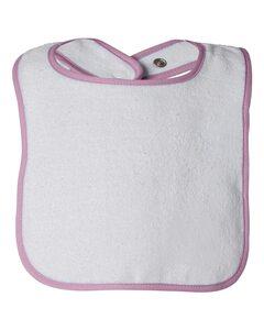 Rabbit Skins 1003 - Infant Terry Snap Bib w/ Contrast Color Binding Rosa