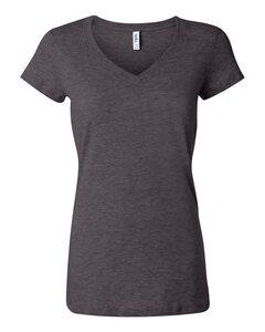 Bella+Canvas 6005 - Ladies' Short Sleeve V-Neck Jersey T-Shirt Dark Grey Heather