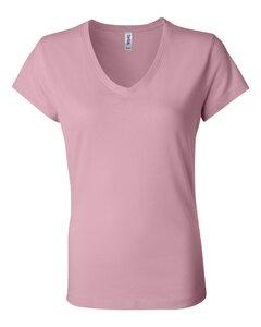 Bella+Canvas 6005 - Ladies' Short Sleeve V-Neck Jersey T-Shirt Rosa