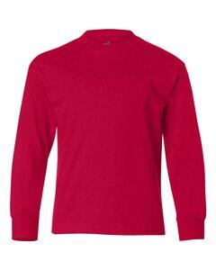 Hanes 5546 - Youth Tagless® Long Sleeve T-Shirt De color rojo oscuro