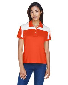 Team 365 TT22W - Ladies Victor Performance Polo Sp Orange/Wht