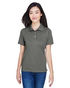 Harriton M265W - Ladies 5.6 oz. Easy Blend Polo Charcoal