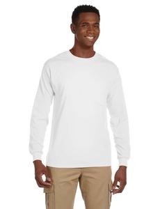Gildan G241 - Ultra Cotton® 6 oz. Long-Sleeve Pocket T-Shirt Blanca