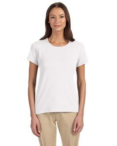 Devon & Jones DP182W - Perfect Fit Ladies Shell T-Shirt Blanca