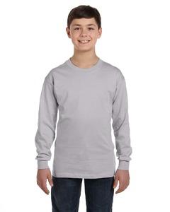 Gildan G540B - Heavy Cotton Youth 5.3 oz. Long-Sleeve T-Shirt Deporte Gris
