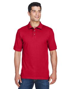 Harriton M200 - Men's 6 oz. Ringspun Cotton Piqué Short-Sleeve Polo Roja