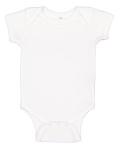 Rabbit Skins 4400 - Infant 5 oz. Baby Rib Lap Shoulder Bodysuit Blanca