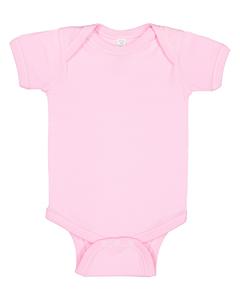 Rabbit Skins 4400 - Infant 5 oz. Baby Rib Lap Shoulder Bodysuit Rosa