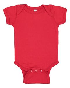 Rabbit Skins 4400 - Infant 5 oz. Baby Rib Lap Shoulder Bodysuit Roja