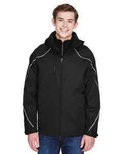 Ash City North End 88196 - ANGLE MEN'S 3-in-1 JACKET WITH BONDED FLEECE LINER Negro