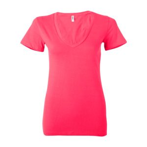 BELLA+CANVAS B6035 - Women's Jersey Short Sleeve Deep V-Neck Tee Roja