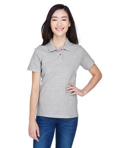 Harriton M200W - Ladies 6 oz. Ringspun Cotton Piqué Short-Sleeve Polo Grey Heather