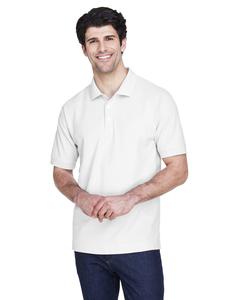 Devon & Jones D100 - Men's Pima Piqué Short-Sleeve Polo Blanca