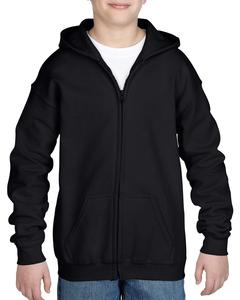 Gildan G186B - Heavy Blend Youth 8 oz., 50/50 Full-Zip Hood Negro